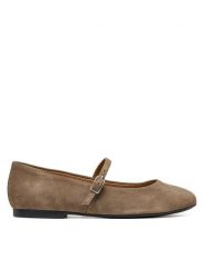Geox Baleriny D New Palmaria D664JA 21 C6029 Brązowy. Brązowe baleriny damskie Geox, bez wzorów, ze skóry, bez obcasa. Za 449.99 zł.