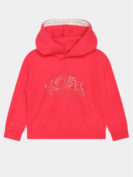 MICHAEL KORS KIDS Bluza R15211 Różowy Regular Fit. Czerwone bluzy dla dziewczynek MICHAEL KORS KIDS, bez wzorów, z bawełny, bez ramiączek, bez kaptura. Za 439.99 zł.