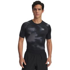 Koszulka Under Armour HeatGear. Czarne koszulki sportowe męskie Under Armour, m, bez wzorów, bez kołnierzyka, bez ramiączek. Za 244.99 zł.