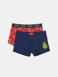Bokserki 2 pack Grinch - wielobarwny. Bokserki męskie Sinsay, l, bez wzorów. Za 29.99 zł.