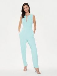 Rinascimento Kombinezon CFC0118335003 Błękitny Regular Fit. Niebieskie sukienki damskie Rinascimento, l, bez wzorów, z syntetyku, bez kołnierzyka, bez ramiączek. Za 509.99 zł.