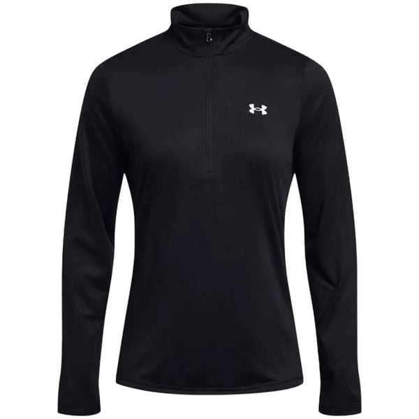 Bluza treningowa damska Under Armour Tech 1/2 Zip- Solid. Czarne bluzy damskie Under Armour, bez wzorów, bez kaptura. Za 125.99 zł.