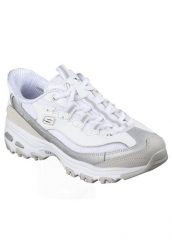 Buty sportowe damskie Skechers D Lites smooth Nostalgia. Białe obuwie sportowe damskie Skechers, bez wzorów, ze skóry, do biegania. Za 490.00 zł.