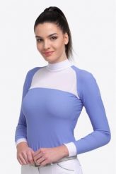 Koszulka do zawodów jeździeckich damska BABY BLUE MESH. Białe t-shirty damskie CAVALLIERA, xl, bez wzorów, z materiału, bez kołnierzyka. Za 307.00 zł.