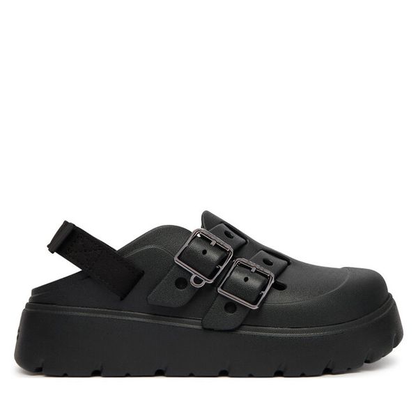 Sandały Crocs. Czarne sandały damskie Crocs, bez wzorów, bez obcasa, na płaskiej podeszwie, bez zapięcia. Za 319.99 zł.