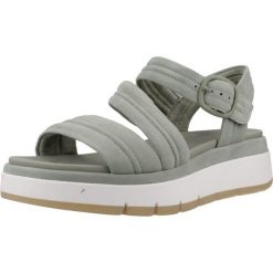 Sandały CLARKS TUSCAN STRAP Zielony. Zielone sandały damskie Clarks, bez wzorów, ze skóry, bez obcasa, bez zapięcia. Za 408.99 zł.