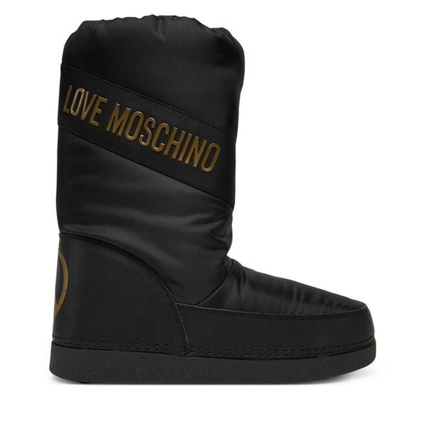 Śniegowce LOVE MOSCHINO. Czarne śniegowce i trapery damskie Love Moschino. Za 459.99 zł.