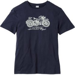 T-shirt bonprix ciemnoniebieski. T-shirty męskie marki bonprix. Za 29.99 zł.