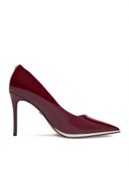 Nine West Szpilki CEO-SH2124 01 Bordowy. Czerwone szpilki damskie Nine West, bez wzorów, ze skóry, bez obcasa, bez zapięcia. Za 249.99 zł.