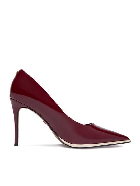Nine West Szpilki CEO-SH2124 01 Bordowy. Czerwone szpilki damskie Nine West, bez wzorów, bez obcasa, bez zapięcia. Za 249.99 zł.