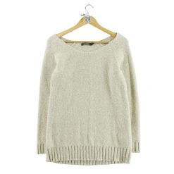 Second life - Damski beżowy sweter - Jak nowy. Brązowe swetry damskie Ralph Lauren, bez wzorów, bez kołnierzyka, bez ramiączek, bez kaptura. Za 135.32 zł.