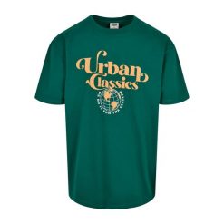 Męska Koszulka Z Logo Globe Organic. Zielone koszulki sportowe męskie Urban Classics, m, bez wzorów, bez kołnierzyka, bez ramiączek, trekkingowe. Za 84.99 zł.