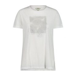 Koszulka damska CMP. Białe koszulki sportowe damskie CMP, bez wzorów, z materiału, sportowe, bez kołnierzyka. Za 163.00 zł.