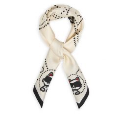 Apaszka KARL LAGERFELD. Brązowe szaliki i chusty damskie KARL LAGERFELD, bez wzorów. Za 429.99 zł.