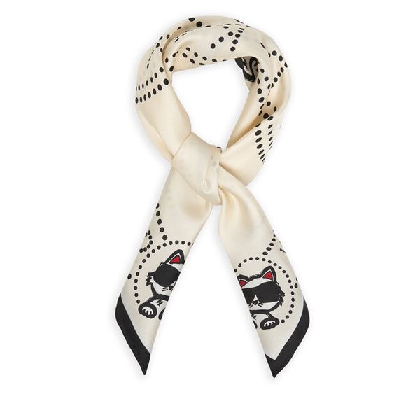 Apaszka KARL LAGERFELD. Brązowe szaliki i chusty damskie KARL LAGERFELD, bez wzorów. Za 429.99 zł.