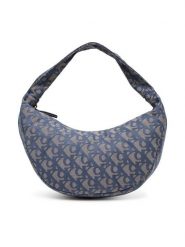 Calvin Klein Torebka Ckj Monogram Pinched Medium Shou LV04F3206G Niebieski. Niebieskie torebki do ręki damskie Calvin Klein, bez wzorów, z materiału, bez dodatków. Za 309.99 zł.