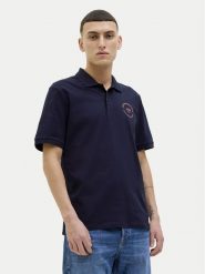 Jack & Jones Polo Simon 12269299 Granatowy Regular Fit. Niebieskie koszulki polo męskie Jack & Jones, m, bez wzorów, z bawełny, bez ramiączek. Za 39.99 zł.