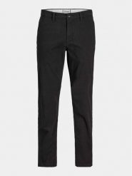 Jack & Jones Chinosy Dave 12212930 Czarny Regular Fit. Czarne eleganckie spodnie męskie Jack & Jones, m, bez wzorów, z bawełny. Za 99.99 zł.
