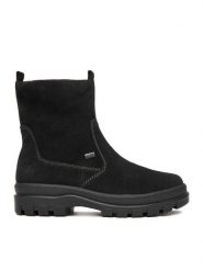 Rieker Botki CEO-X8250-00 Czarny. Czarne botki damskie Rieker, ze skóry, bez obcasa, na płaskiej podeszwie, bez zapięcia. Za 449.99 zł.