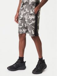 Guess Szorty sportowe Z6RD00 K9YI1 Szary Regular Fit. Szare krótkie spodenki sportowe męskie Guess, l, z aplikacjami, z bawełny. Za 299.99 zł.