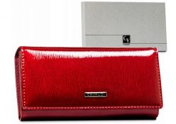 Portfel lakierowany 4U Cavaldi [DH] H27-1-SH9 czerwony. Czerwone portfele damskie 4U Cavaldi, bez wzorów, z lakierowanej skóry. Za 85.99 zł.