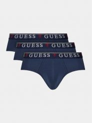 Guess Komplet 3 par slipów U97G00 KCD31 Granatowy. Niebieskie slipki męskie Guess, l, z aplikacjami, z bawełny. Za 169.99 zł.