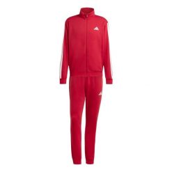 Dres polarowy adidas 3-Stripes. Czerwone buty sportowe męskie Adidas, z dresówki, bez zapięcia, na fitness i siłownię. W wyprzedaży za 317.90 zł.