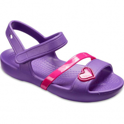 Sandały "Lina" w kolorze fioletowym. Fioletowe sandały dziewczęce Crocs. W wyprzedaży za 65.95 zł.