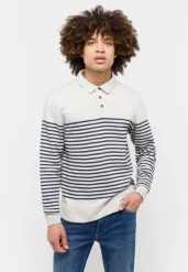 Męski Longsleeve Mustang Style Pinehurst Whisper White Melange 1015684 2078. Białe bluzki z długim rękawem męskie Mustang, m, bez wzorów, bez kołnierzyka. Za 109.99 zł.