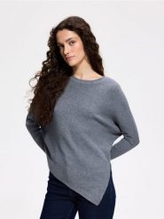 Sweter z bawełną - szary. Szare swetry damskie Reserved, l, bez wzorów, z bawełny, bez kołnierzyka, bez ramiączek, bez kaptura. Za 119.99 zł.