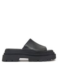 Michael Kors Klapki Kendra Lside 40R5KEFS1L Czarny. Czarne klapki damskie Michael Kors, bez wzorów, ze skóry, bez obcasa. Za 489.99 zł.