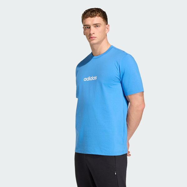 Koszulka Essentials Linear Single. Białe koszulki sportowe męskie Adidas, xl, bez wzorów, z bawełny, bez kołnierzyka, bez ramiączek, na fitness i siłownię. Za 101.50 zł.