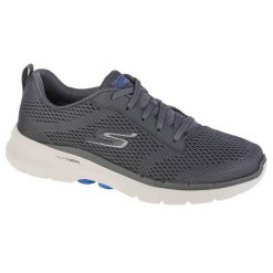 Buty sportowe Sneakersy męskie, Go Walk 6 Avalo. Szare buty sportowe męskie Skechers, bez zapięcia, trekkingowe. Za 329.99 zł.