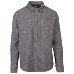 Trespass Potsgrove - Koszula męska na co dzień w szarą jodełkę. Szare koszule męskie Trespass, m, bez wzorów, z dzianiny, bez kołnierzyka, bez ramiączek, do jazdy konnej. Za 281.99 zł.