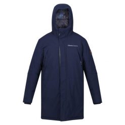 Kurtka turystyczna męska Regatta CLR przeciwdeszczowa ocieplana. Niebieskie kurtki męskie Regatta, m, bez wzorów, sportowe, bez kaptura. Za 799.99 zł.