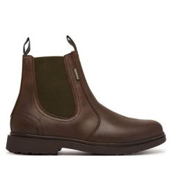 Sztyblety Barbour. Brązowe botki męskie Barbour, bez wzorów, bez zapięcia. Za 834.99 zł.