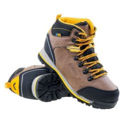 Buty Elbrus Taner Mid Wp Teen 92800184201 beżowy. Brązowe trekkingi męskie trekkingowe. Za 362.26 zł.