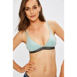 Puma - Biustonosz Triangle Padded. Szare biustonosze Puma, z haftami, z bawełny. W wyprzedaży za 69.90 zł.
