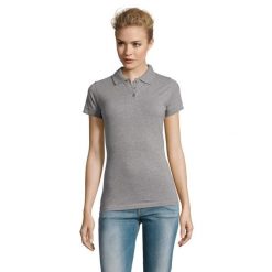Damska Koszulka Polo Perfect Melange. Szare koszulki sportowe damskie SOL'S, s, bez wzorów, bez kołnierzyka, bez ramiączek. Za 73.99 zł.