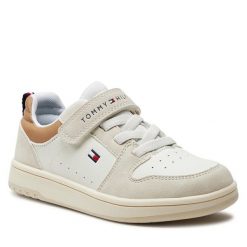 Sneakersy Tommy Hilfiger. Niebieskie trampki i tenisówki chłopięce Tommy Hilfiger, bez wzorów, bez zapięcia. Za 334.99 zł.
