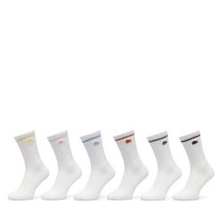 Skarpety długie Lacoste. Białe skarpety męskie Lacoste, bez wzorów. Za 229.99 zł.