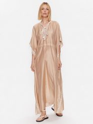 TWINSET Sukienka letnia 231LM2FAA Kolorowy Relaxed Fit. Sukienki damskie Twinset, na lato, s, bez wzorów, z syntetyku, bez kołnierzyka, bez ramiączek. Za 939.99 zł.