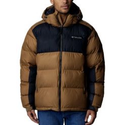 COLUMBIA Kurtka męska Pike Lake II Hooded Jacket delta black-XL. Brązowe kurtki męskie Columbia, na zimę, l, bez wzorów, z materiału, z kapturem. Za 411.50 zł.