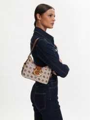 Guess Torebka Camden Mini HWJB93 08720 Brązowy. Brązowe torebki do ręki damskie Guess, z aplikacjami, z materiału, bez dodatków. Za 589.99 zł.