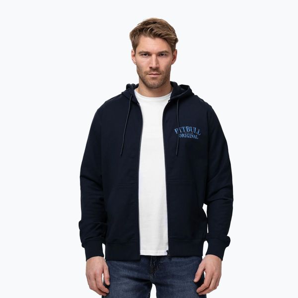 Bluza męska Pitbull Midnight Sweatshirt Zip Hooded. Niebieskie bluzy męskie PITBULL, l, bez wzorów, z bawełny, bez kaptura. Za 209.99 zł.