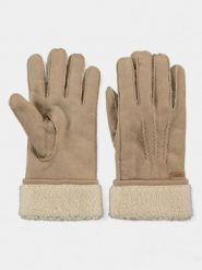 Rękawiczki Damskie Barts Yokam. Brązowe rękawiczki damskie Barts, bez wzorów, z materiału, eleganckie. Za 229.00 zł.