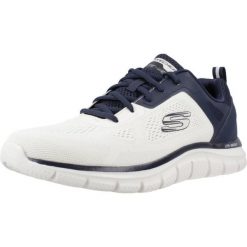 Buty Mężczyzna Skechers Track biały. Brązowe buty sportowe męskie Skechers, bez zapięcia, na fitness i siłownię. Za 275.99 zł.