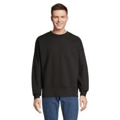 Bluza Z Okrągłym Dekoltem Dla Dorosłych Unisex Authentic. Czarne bluzy męskie SOL'S, m, bez wzorów, bez kaptura. Za 255.99 zł.