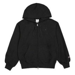 Bluza Rozpinana Damska Jeden Kolor. Czarne bluzy damskie Champion, bez wzorów, bez kaptura. Za 318.99 zł.