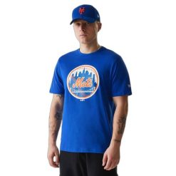 Koszulka New York Mets Nos MLB Regular. Niebieskie koszulki sportowe męskie New Era, s, bez wzorów, z materiału, bez kołnierzyka, bez ramiączek. Za 126.50 zł.